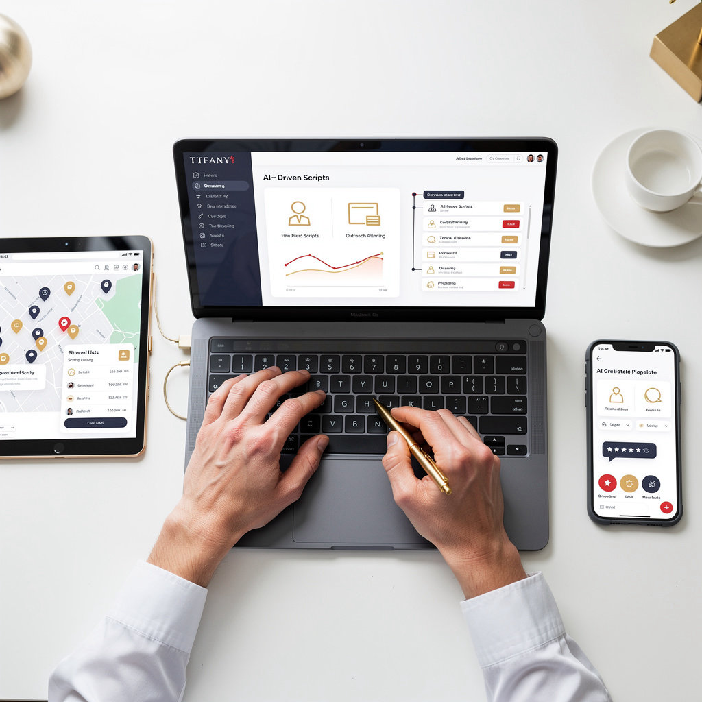 Onyx Labs workflow showing lead generation, outreach personalization, pipeline management, and reputation monitoring for marketing agencies